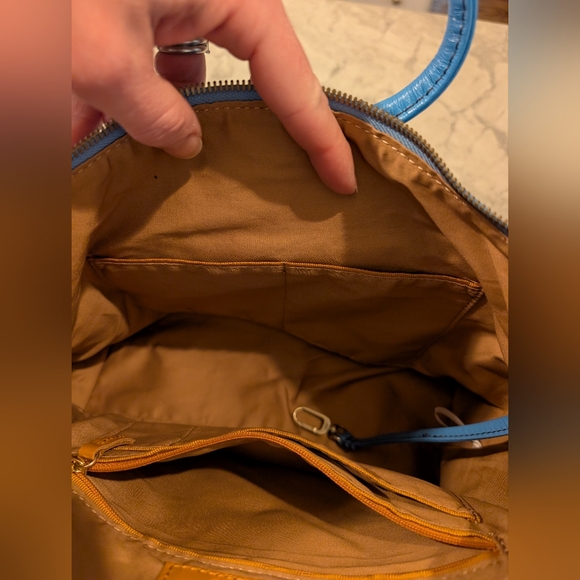 NEW, HOBO Sheila Medium Satchel Bag in Blue Tranquil - Picture 8 of 10